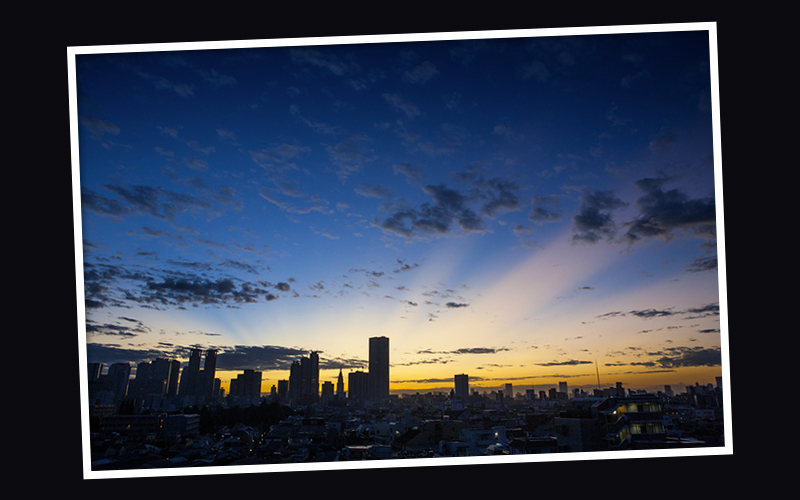 東京 早朝の夜景